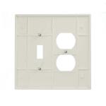 Leviton 2-Gang White 1-Toggle / 1-Duplex Outlet/Receptacle Plastic Jumbo/Oversized Wall Plate (1-Pack) - R62-88105-00W