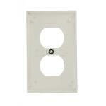 Leviton 1-Gang White Duplex Outlet/Receptacle Plastic Standard Wall Plate (88003-00W) (1-Pack)