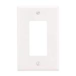 Leviton 1-Gang White Decora/Rocker Plastic Standard Wall Plate (1-Pack) - R52-80401-00W