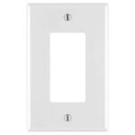 Leviton 1-Gang White Decora/Rocker Nylon Midway/Midsize Wall Plate (0PJ26-00W) (1-Pack)