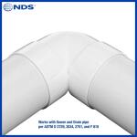NDS 4 in. Hub x Hub PVC S&D 90-Degree Elbow Fitting (4P02)