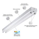 Metalux SLES 4 ft. 64-Watt Equivalent 2-Lamp Strip Light Luminaire Plus LED T8 Tube Bundle, 4000K, UNV Non-Dim (SLES2T82G40)