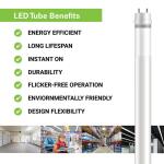 Metalux SLES 4 ft. 64-Watt Equivalent 2-Lamp Strip Light Luminaire Plus LED T8 Tube Bundle, 4000K, UNV Non-Dim (SLES2T82G40)