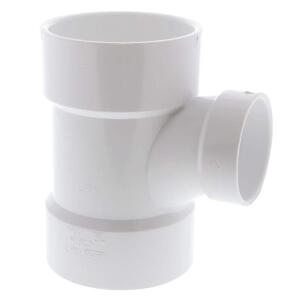 NIBCO 3 in. x 3 in. x 2 in. PVC DWV All Hub Sanitary Tee Fitting (C4811HD332)