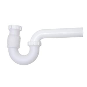 Oatey Form N Fit 1-1/2 in. White Plastic Sink Drain Flexible P-Trap (DC3522605)