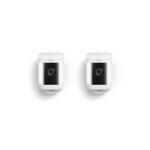 Ring Spotlight Cam Plus, Battery - Smart Security Video Camera with LED Lights, 2-Way Talk, Color Night Vision, White, 2-Pack (B0B7QMF9T5)