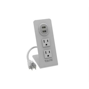 Tzumi Power Stand 2-Outlet Multi-Port Surge Protector (8448HD)