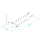 Everbilt 4 in. Zinc-Plated Steel Double Arm Straight Peg Hooks 1/4 in. Peg (2-Pack) (01139)